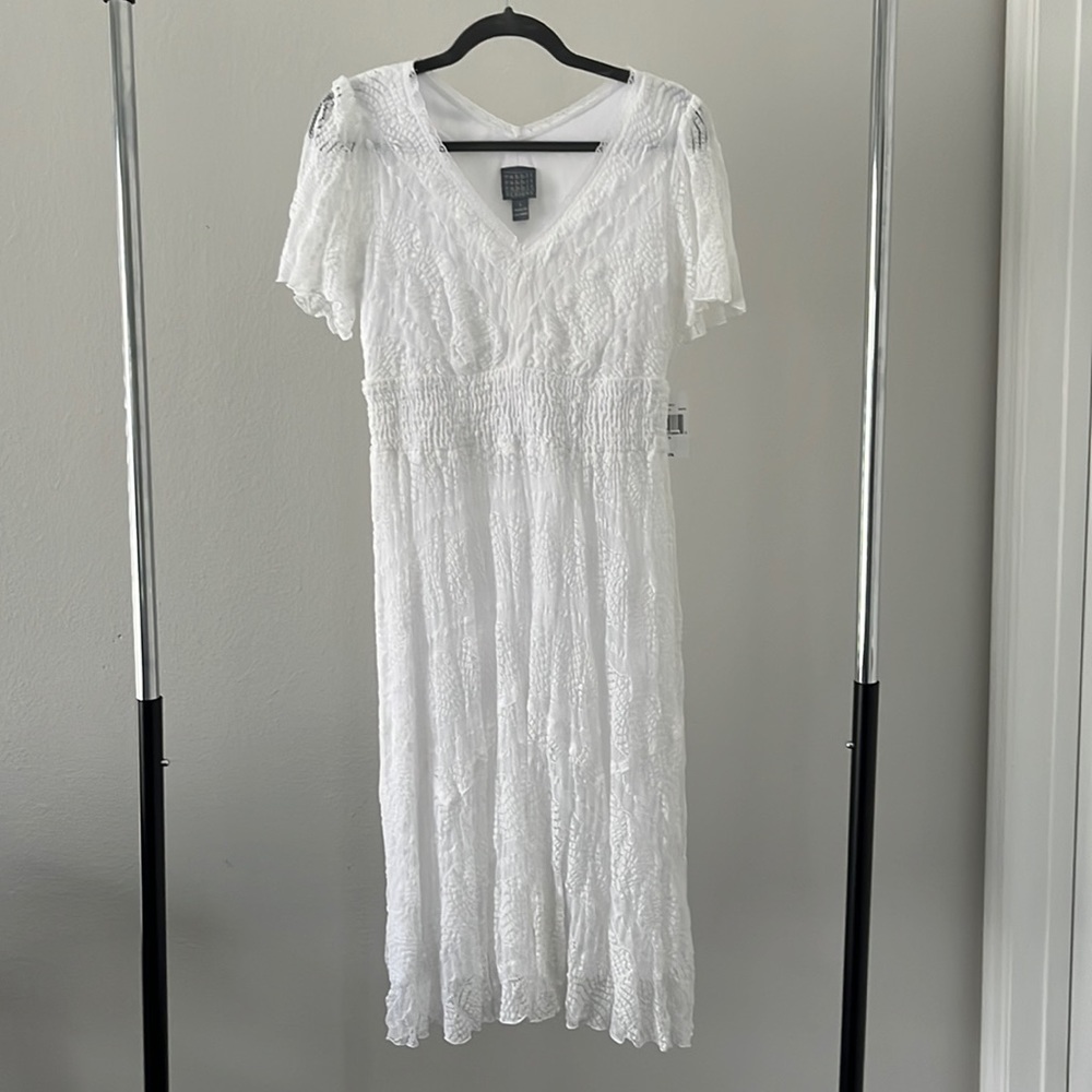 NWT Rabbit Rabbit Rabbit Design Short Sleeve Fit + Flare Dress Size 6 - Picture 3 of 6